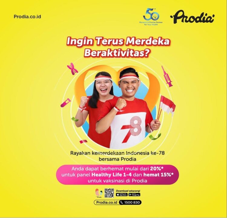 Merdeka dari penyakit dengan check-up dan vaksinasi bersama prodia.