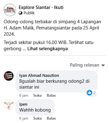 Heboh Odong-Odong di Siantar Dijilat Api, Warganet: Baguslah Biar Berkurang