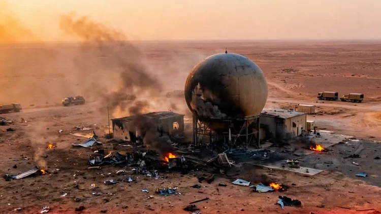 Radar anti rudal canggih milik as di qatar hancur total dirudal irgc iran