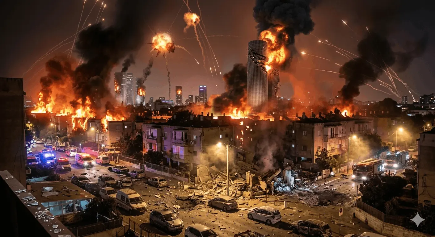 Rudal monster 2 ton iran hantam pusat komando udara israel, sistem pertahanan tel aviv diduga jebol