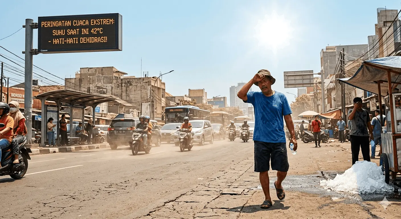 Cuaca panas meluas di indonesia, ini daftar kota dengan suhu hingga 37°c
