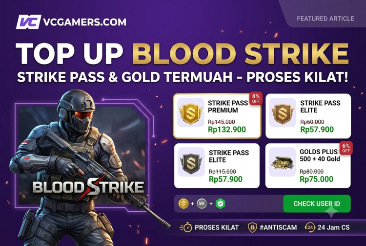Top up blood strike makin praktis, begini cara beli gold dan strike pass di vcgamers Top up blood strike makin praktis, begini cara beli gold dan strike pass di vcgamers