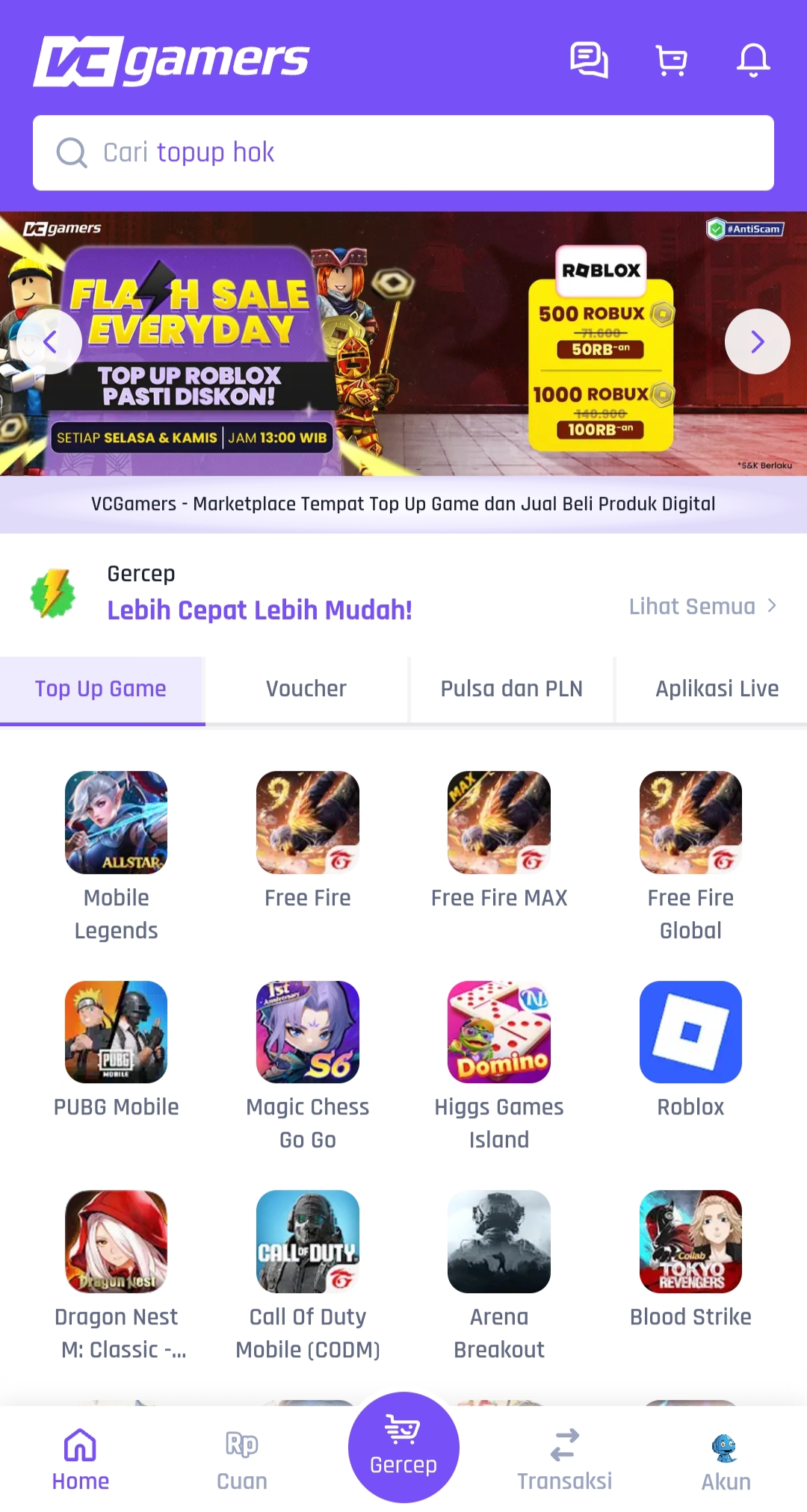 Top up roblox makin praktis, ini cara beli robux di vcgamers dan pilihan pembayarannya