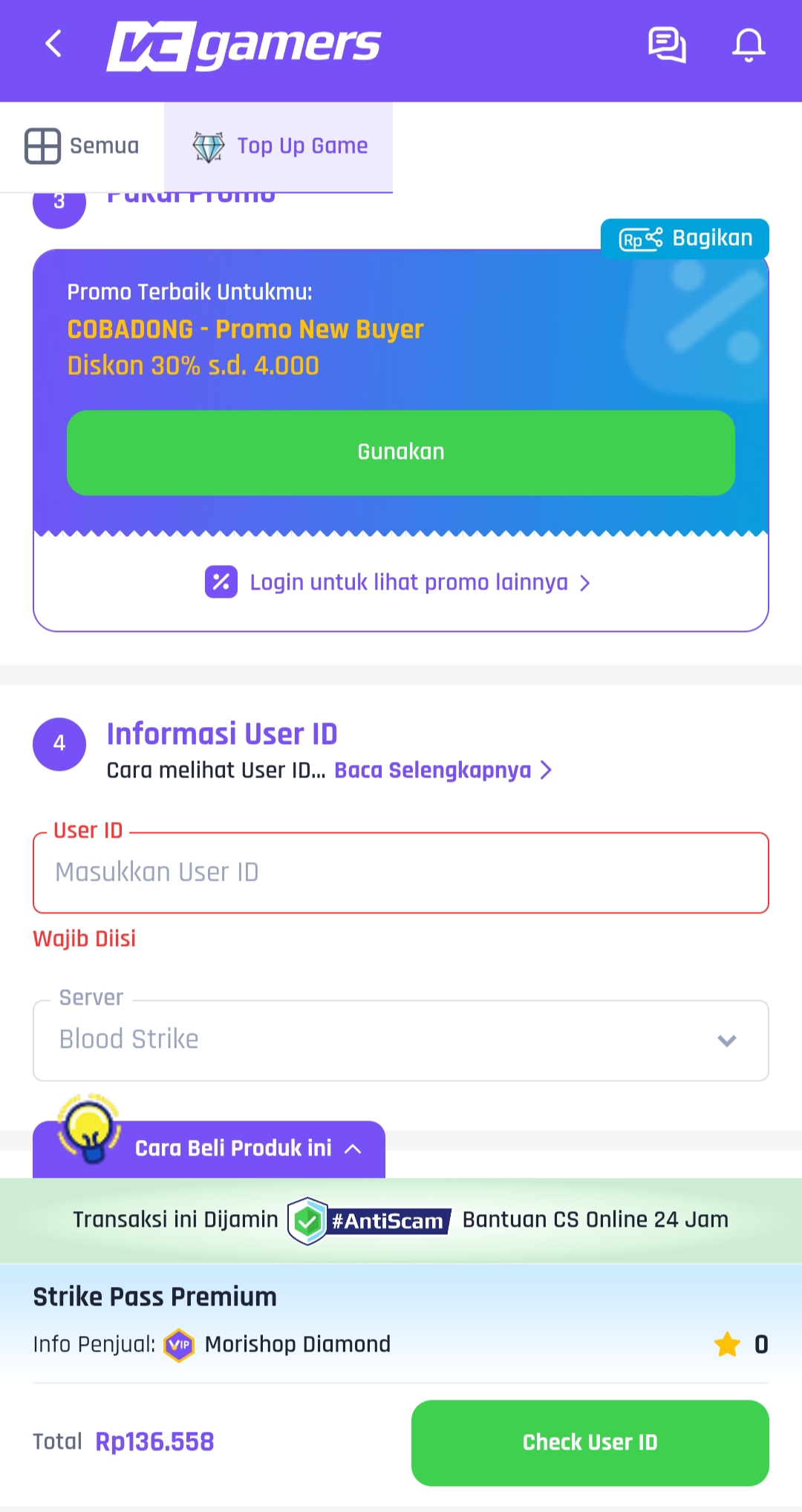 Top up blood strike makin praktis, begini cara beli gold dan strike pass di vcgamers Top up blood strike makin praktis, begini cara beli gold dan strike pass di vcgamers
