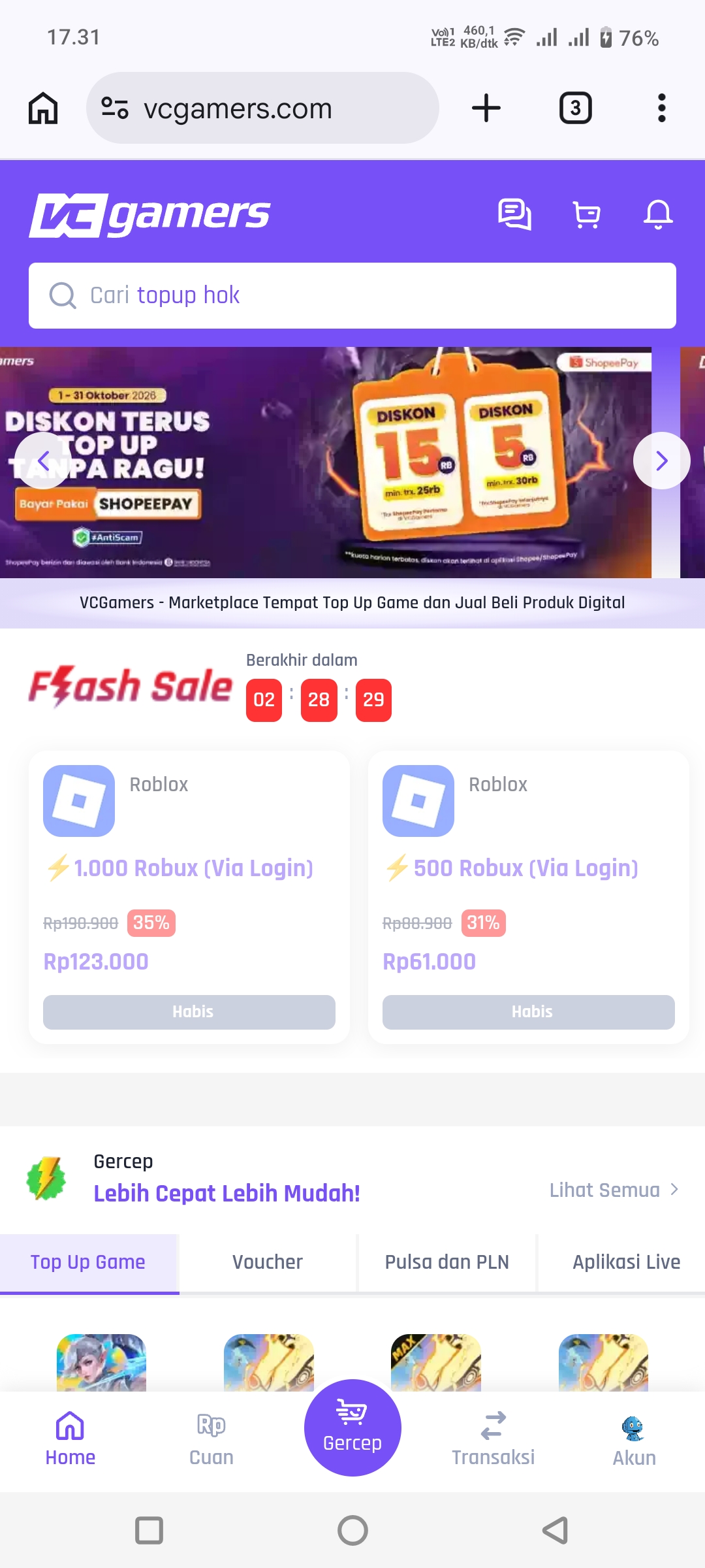 Cara top up pubg di vcgamers, lengkap dengan pilihan pembayaran dan panduan uc