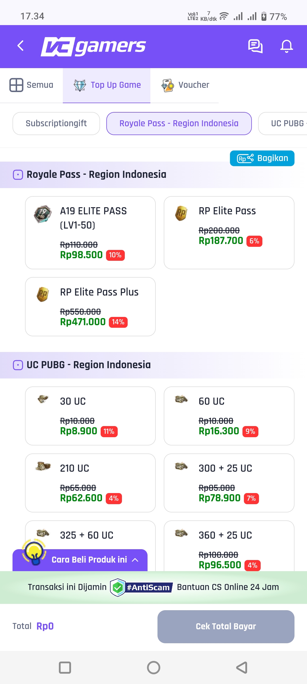 Cara top up pubg di vcgamers, lengkap dengan pilihan pembayaran dan panduan uc