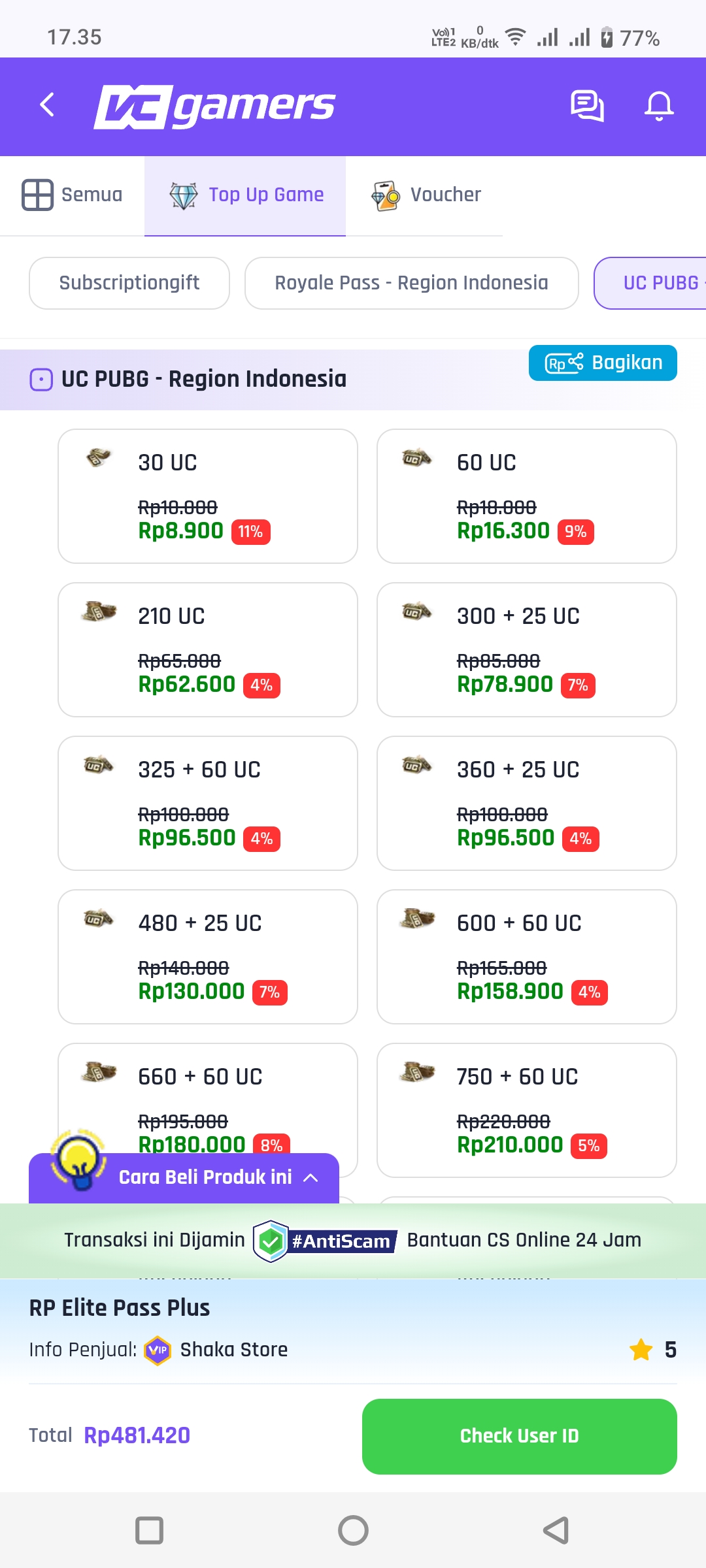 Cara top up pubg di vcgamers, lengkap dengan pilihan pembayaran dan panduan uc
