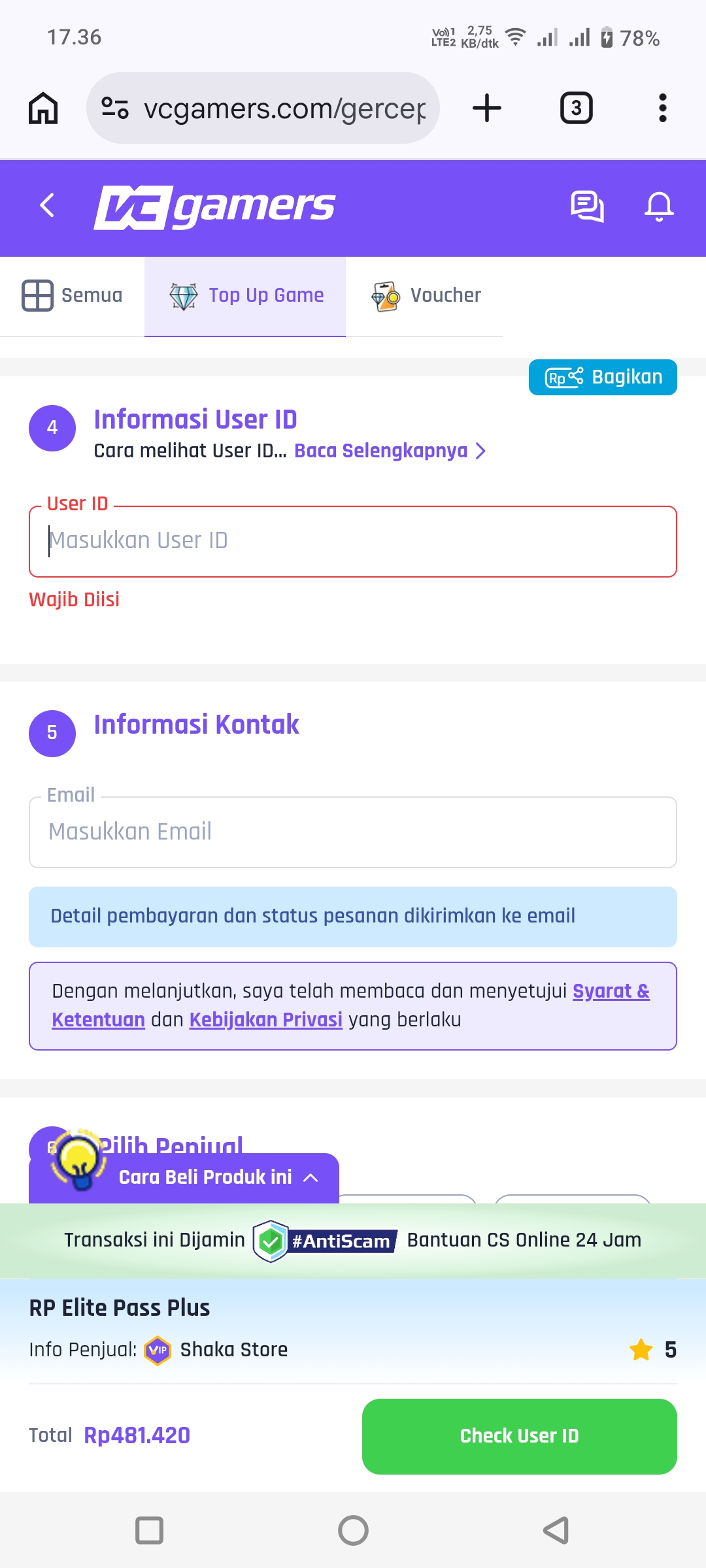 Cara top up pubg di vcgamers, lengkap dengan pilihan pembayaran dan panduan uc